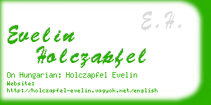 evelin holczapfel business card